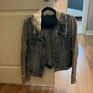 Free People Denim Jacket with Hood